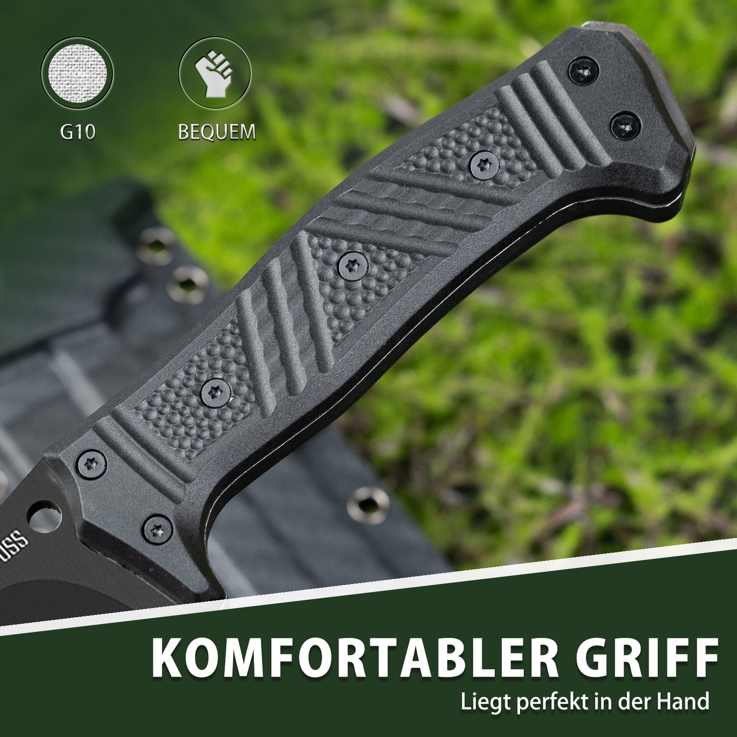 NedFoss Machette FÖRSTER, grande machette de survie FULL TANG de 37,5 cm en une seule pièce d'acier avec étui, couteau d'extérieur aiguisé, couteau de brousse pour le jardinage, le bushcraft et l'extérieur