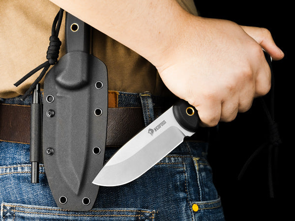 Couteau d'extérieur NedFoss SEAL, couteau de survie pleine soie de 10,4 cm avec étui Kydex
