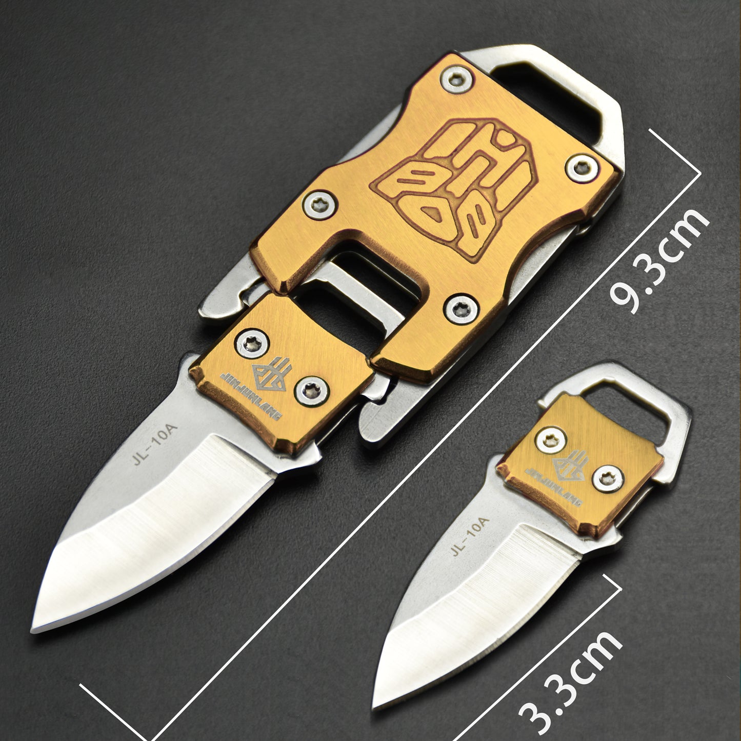 NedFoss Couteau Outdoor Mini Petit EDC Couteau de Poche Outil de Poche Couteau de Ceinture (Or) …