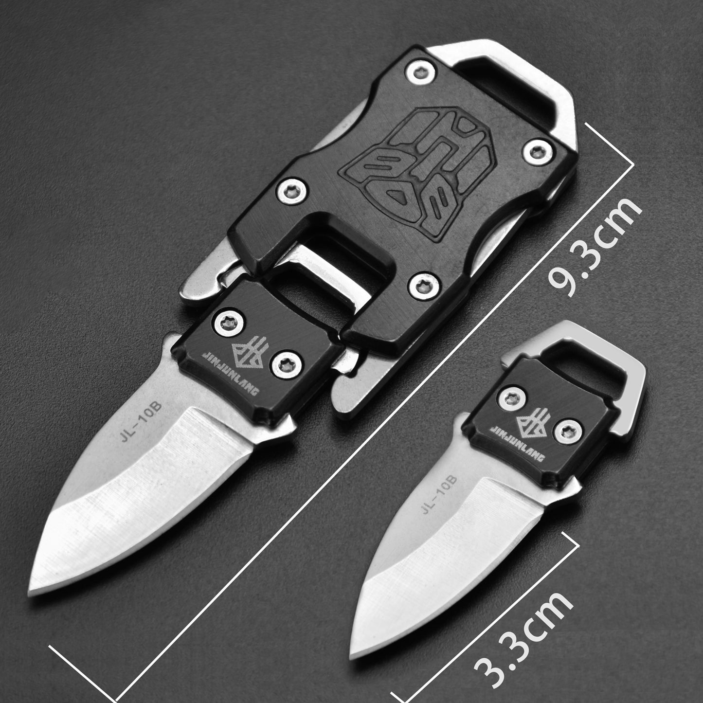 NedFoss Knife Outdoor Mini Small EDC Pocket Knife Keychain Pocket Tool Belt Knife (Black)